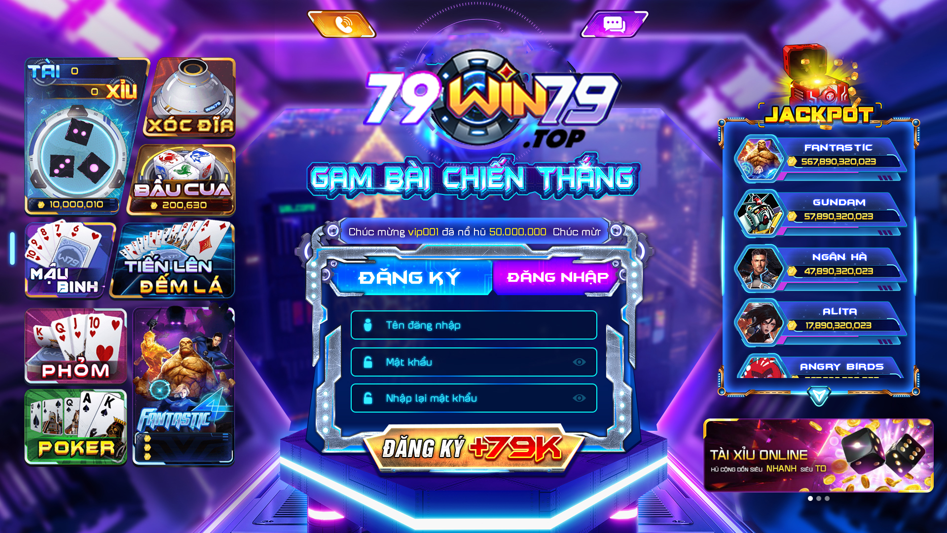 Hướng dẫn đăng ký tài khoản và chơi Bắn cá đổi thưởng tại Win79